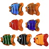 7Pcs 7 Colors Handmade Lampwork Beads LAMP-CJ0003-01-1