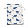 Polycotton(Polyester Cotton) Packing Pouches Drawstring Bags ABAG-S003-02D-2