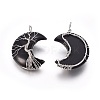 Natural Obsidian Tree of Life Wire Wrapped Pendants G-L520-E03-P-2