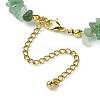 Natural Green Aventurine Chips Beaded Necklace NJEW-FZ00004-03-5