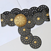 Vintage PU Leather Hollow Corset Belts with Disc Alloy Clasps AJEW-WH20070-089A-3