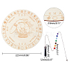 2Pcs Wooden Round Planchette DIY-GA0002-39A-2