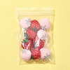 10Pcs 2 Colors Strawberry Food Grade Eco-Friendly Silicone Focal Beads SIL-FS0001-11-6