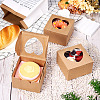 Square Paper Biscuit Boxes with Heart Clear Window CON-TAC0001-12C-02-7