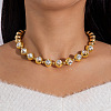 Alloy & CCB Plastic Beaded Necklaces FS-WG4655B-25-1