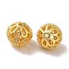 Rack Plating Brass Pave Cubic Zirconia Beads KK-M285-32A-G-1