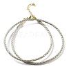 Polyester Cord Braided Necklace Makings MAK-L043-03G-07-1