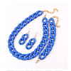 Acrylic Curb Chain Chain Necklaces & Dangle Earrings & Bracelets Sets FS-WGA399B-03-1