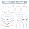 FIBLOOM 4Pcs 4 Style Heart & Evil Eye & Infinity & Helm Brass Rhinestone Pendant Necklaces Set with Imitation Pearl Beaded Chains for Women BJEW-FI0001-30-4