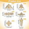 12Pcs 6 Styles Polyester Computerized Embroidery Iron on/Sew on Patches PATC-NB0001-18-2