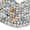 Natural Aquamarine Beads Strands G-F591-29B-10mm-01-4