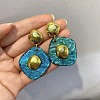 Alloy Resin Stud Dangle Earrings WGC5587-03-1