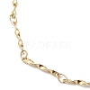 Ion Plating(IP) 304 Stainless Steel Twist Bar Link Chain Necklaces NJEW-K249-14G-2