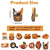 12Pcs 12 Styles Bread Themed Resin Pins JEWB-CJ0003-09-2