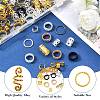 130Pcs 26 Styles Alloy/Aluminum/Iron Hair Coil Cuffs OHAR-CJ0001-04-3