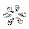 Tarnish Resistant Polished 316 Surgical Stainless Steel Lobster Claw Clasps STAS-R072-12A-5