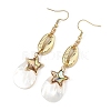 Teardrop Natural Trochid Shell/Trochus Shell Dangle Earrings EJEW-JE07165-3