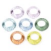 (Jewelry Parties Factory Sale)Transparent Acrylic Finger Rings X-RJEW-T010-05-1
