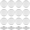 60Pcs 304 Stainless Steel Plain Edge Bezel Cups STAS-SC0009-12-1