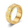 Star & Moon & Sun 304 Stainless Steel Rotatable Finger Ring PW-WG61315-10-1