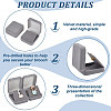 Flocking Plastic Badge Storage Box CON-WH0105-04B-3