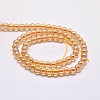 Imitate Austrian Crystal Electroplate Glass Round Bead Strands GLAA-F030-4mm-A01-2