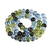 Crackle Transparent Glass Beads Strands GLAA-N074-02B-08-3