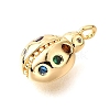 Brass Micro Pave Cubic Zirconia Pendants KK-D356-19G-2