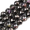 Transparent Electroplate Glass Beads Strands EGLA-N002-34C-B-2