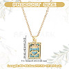 Brass with Cubic Zirconia Pendants Necklaces NJEW-LP0001-45F-G-2