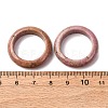 Natural Rhodonite Plain Band Ring for Women RJEW-P044-01B-11-3