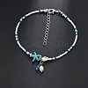 Starfish & Shell Glass Beaded Anklets WGC384B-01-1