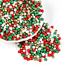 6/0 Christmas Theme Baking Paint Glass Seed Beads SEED-S002-KM-01-4