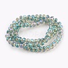 Electroplate Glass Beads Strands X-GLAA-K027-FR-A02-2