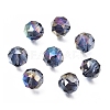 Electroplate Transparent Round Glass Beads GL-CBA6A73-HR03-1