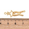 Brass Interlocking Clasps KK-C075-26G-3