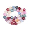 Ombre Effect Dyed Transparent Crackle Glass Beads Strands GLAA-Q111-10MM-M-3