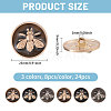 24Pcs 3 Colors 1-Hole Zinc Alloy Flat Round with Bees Buttons BUTT-CA0001-30-2