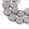 Electroplated Natural Lava Rock Bead Strands G-E497-A-3
