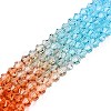 Gradient Color Baking Paint Glass Bead Strands X1-DGLA-A039-T2mm-A016-4