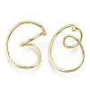 Brass Cuff Earrings EJEW-S201-195-NF-2