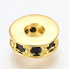 Brass Micro Pave Cubic Zirconia Beads LS-ZIRC-Q013-138G-1