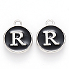 Platinum Plated Alloy Charms LS-ENAM-S118-02R-P-1