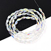 Transparent Electroplate Glass Beads Strands GLAA-K064-05A-01B-2