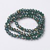 Electroplate Opaque Glass Beads Strands EGLA-A034-P8mm-S03-2