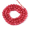 Dyed Natural White Jade Beads Strands G-T139-6mm-60-10-2