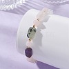 Natural Rose Quartz & Prehnite & Quartz Crystal & Amethyst Beaded Bracelets for Women BJEW-JB13661-2