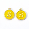 Golden Plated Alloy Enamel Charms LS-ENAM-S118-09S-2
