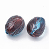 Two Tone Transparent Spray Painted Acrylic Beads ACRP-T005-32B-1