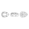 Preciosa® MAXIMA Crystal Sew-On Cups Y-PRC-SD14-20410-G-5
